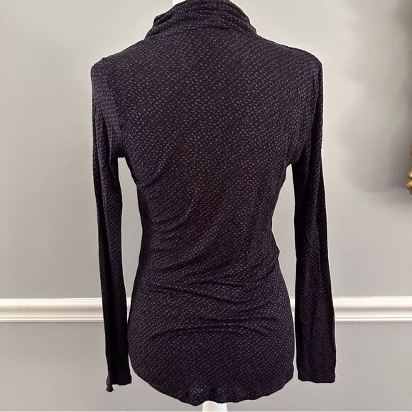 Banana Republic Top Womens Purple Wrap Tunic Stretch Blouse size S - Picture 3 of 6